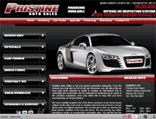 Tablet Screenshot of pristineautosales.net